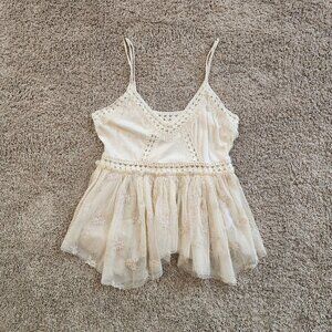 Lucky Brand Spaghetti Strap Blouse (HOLE IN SIDE)